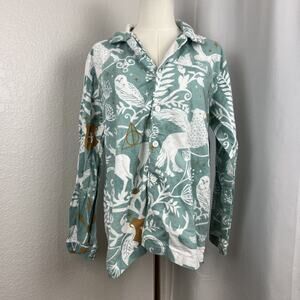 Pottery Barn Harry Potter Top Teen Womens Small Pajama Organic Cotton Flannel